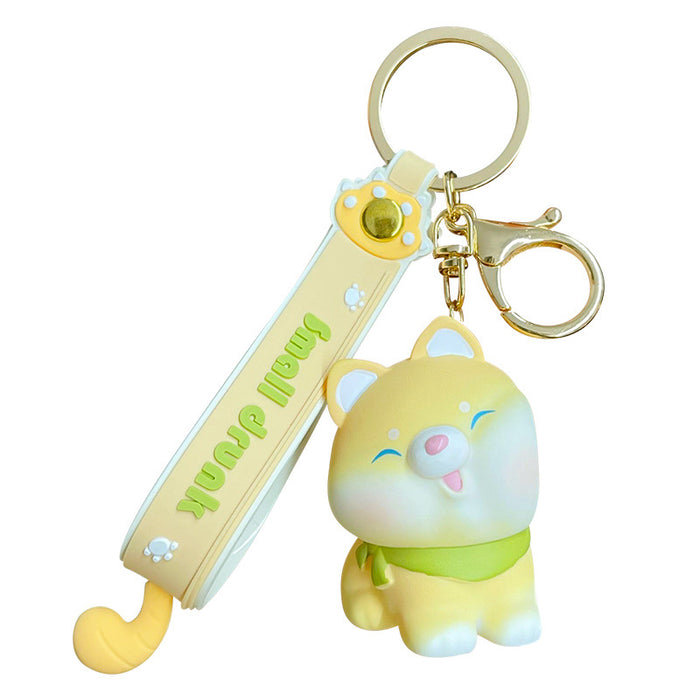 Wholesale PVC Cartoon Creative Shiba Inu Doll Keychain JDC-KC-BaiM086