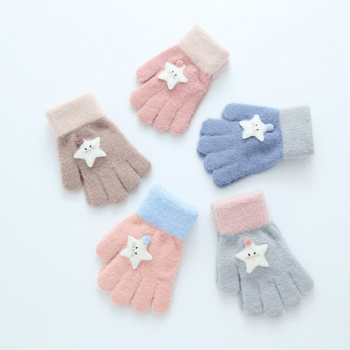 Wholesale Gloves Knitted Cartoon Cute Jacquard Candy Color JDC-GS-shunh002