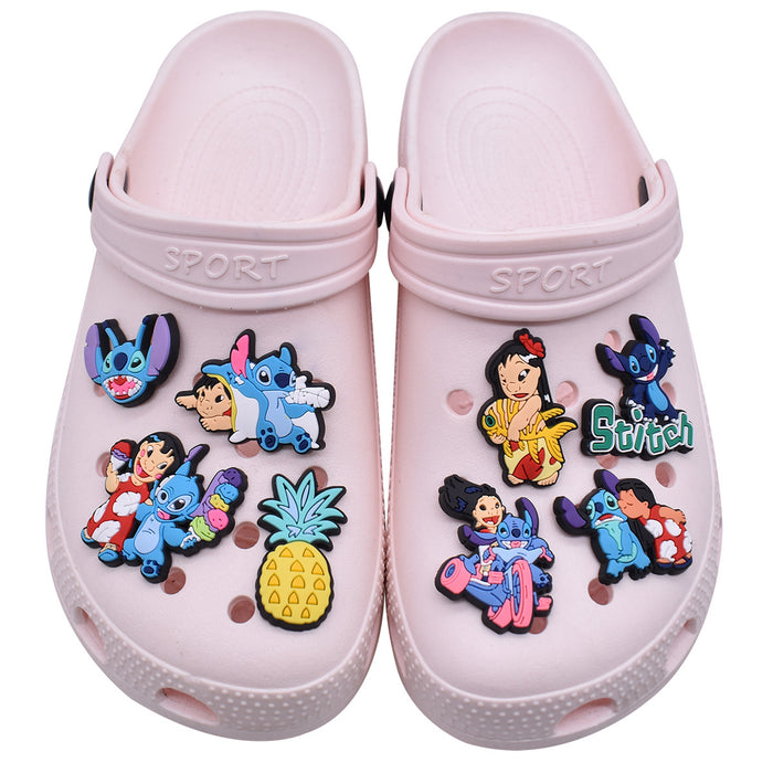 Wholesale Random 100pcs Cartoon Soft Rubber Clogs Shoe Buckle Decoration JDC-SC-RYY002