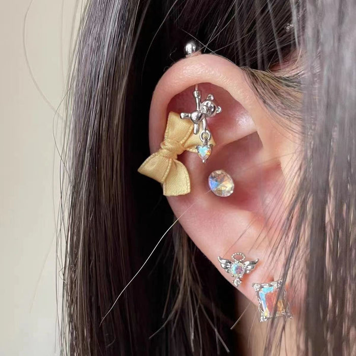 Wholesale Titanium Steel Ear Earrings Niche Light Luxury Ear Nail