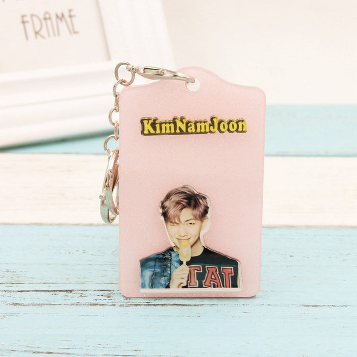 Wholesale Ticket Holder Acrylic Card Holder Keychain JDC-KC-HanTian007