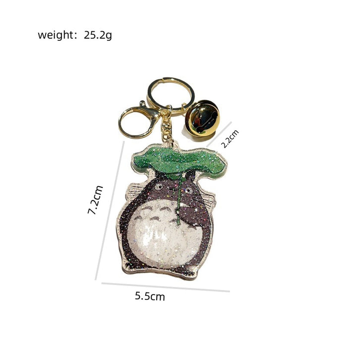 Wholesale 5pcs Cute Cartoon Double-Sided Acrylic Keychains with Glitter