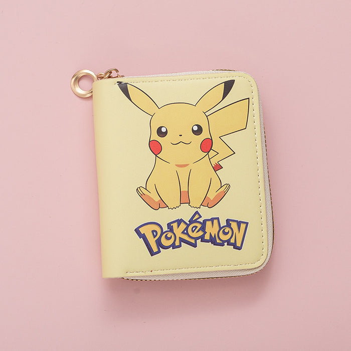 Wholesale Cute cartoon print short zippered wallet
