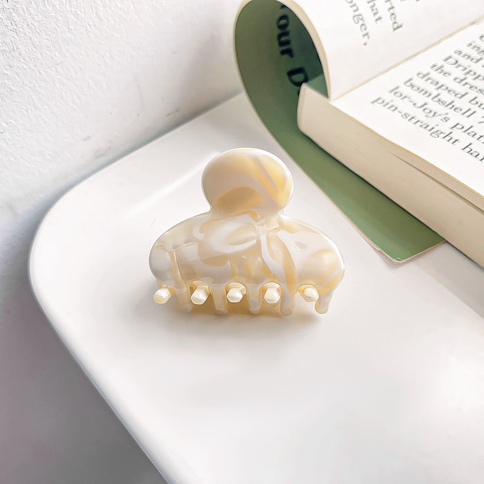 Wholesale Acetate Hair Claw Clip French Vintage Floral Pattern Stylish Side Bang Clips