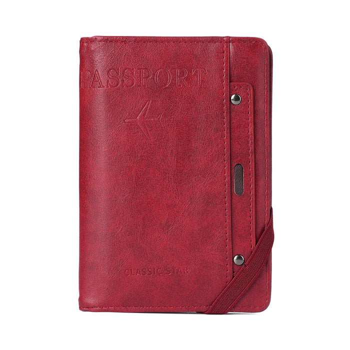 Wholesale Modern Black PU Passport Holder with Vaccine Card Slot - Travel Essential