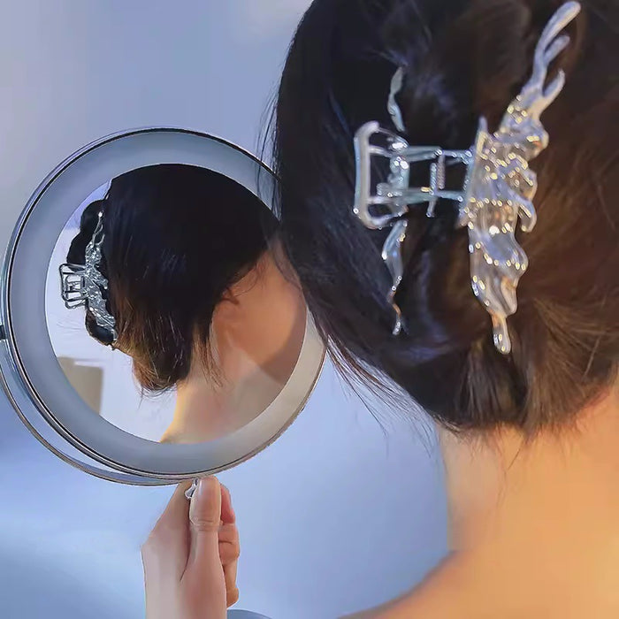 Wholesale Biochemical butterfly hair clip, liquid metal wind grip clip, shark clip, niche hair accessory