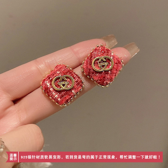 Wholesale   earrings red  tassel earrings S925 earrings