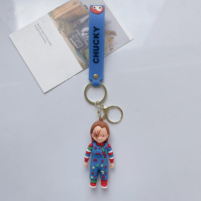 Wholesale Halloween cartoon doll silicone keychain JDC-KC-JuShu043