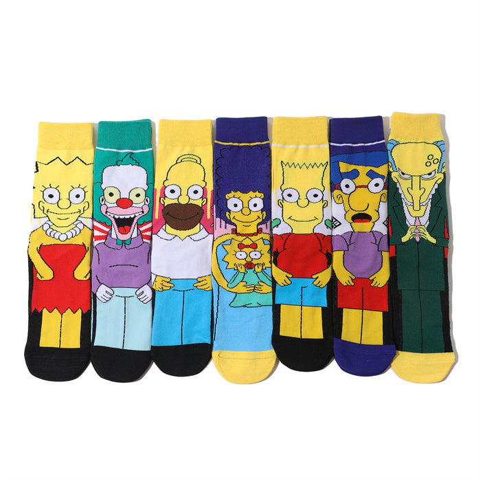 Wholesale Cartoon Cotton Middle Tube Socks JDC-SK-HuiHe045