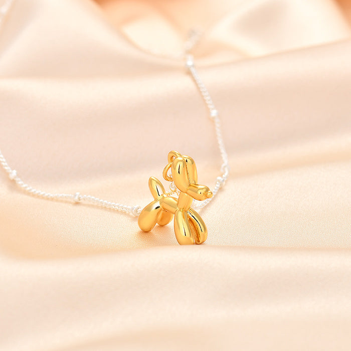 Wholesale Pure silver cartoon necklace, high-end collarbone chain accessory