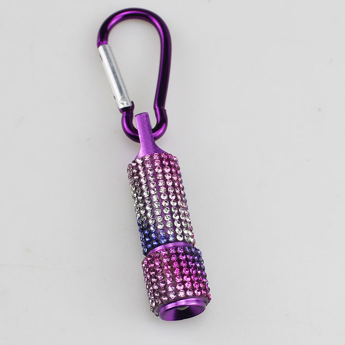 Wholesale Trendy Crystal Studded LED Flashlight White Fashion Accessory Gift