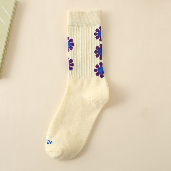 Wholesale Niche Men's Medium Socks, Alphabet Skateboarding Socks, Sports Long Socks, Women's Socks