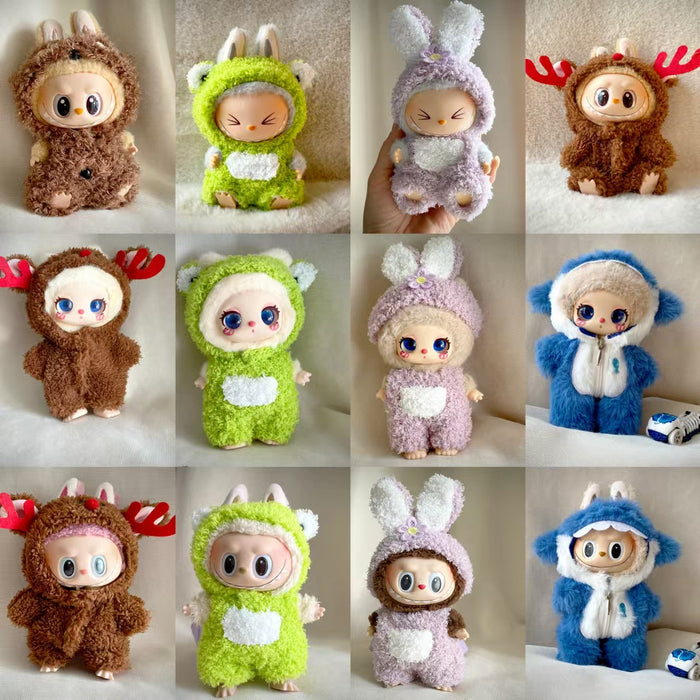Wholesale Sitting Party Pendant Keychain Doll Change into Animal one-piece Doll Clothes