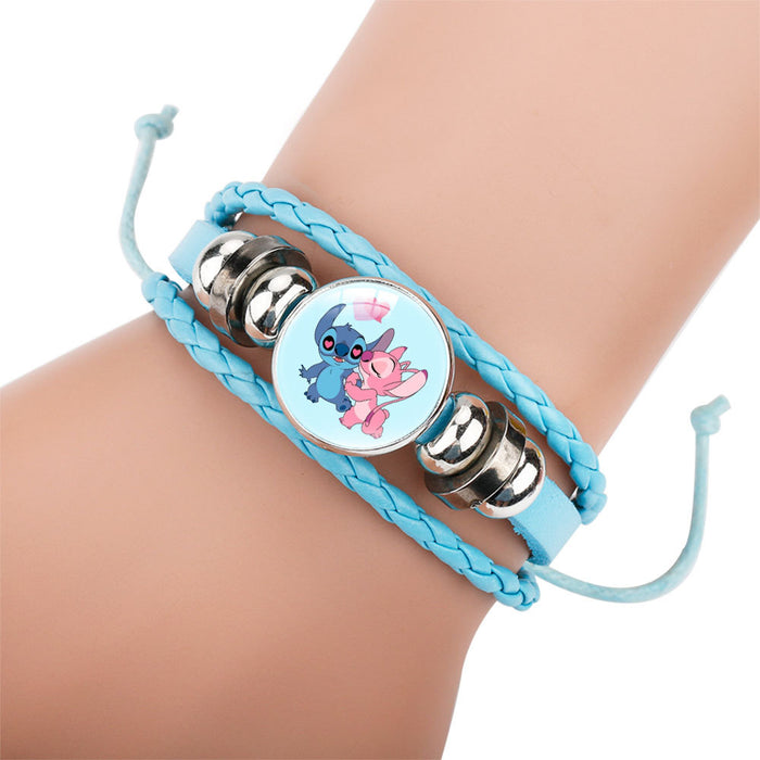 Wholesale Cute Cartoon Multi-Layer Braided Leather Beaded Bracelet