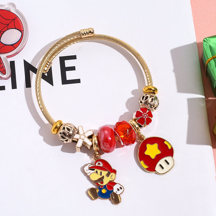 Wholesale Cartoon Mushroom Alloy Bracelet JDC-BT-xiaobo012