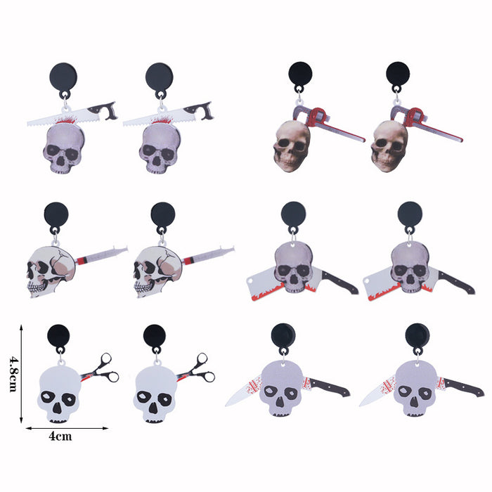 Wholesale  Series Earrings Horror Night Party Horror Funny Skeleton Dark Earrings for Women