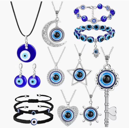 Wholesale Blue Eye Multi Style Mixed Set Devil's Eye Bracelet Hanging