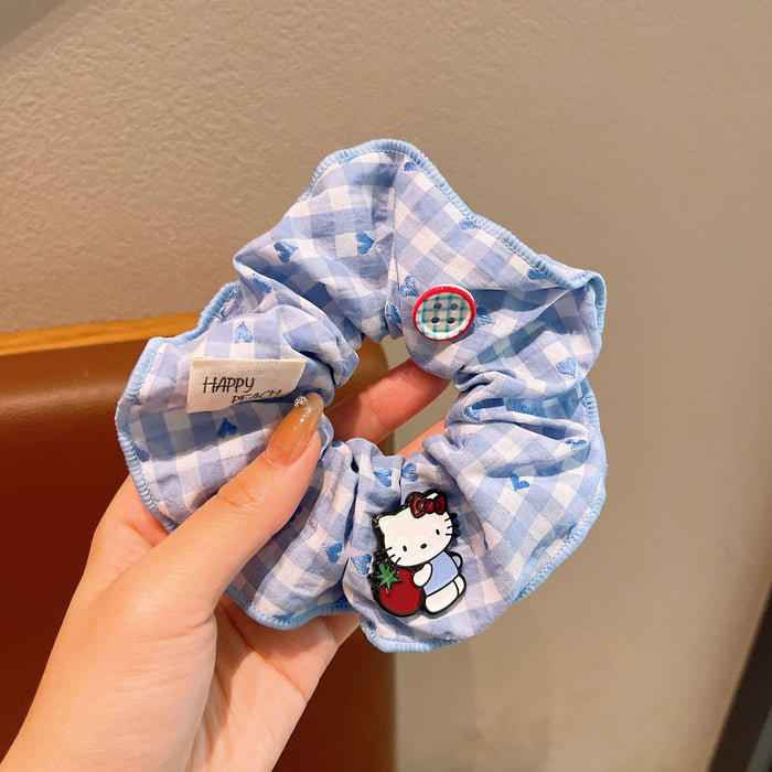 Wholesale Kitten plaid large intestine Hair Scrunchies