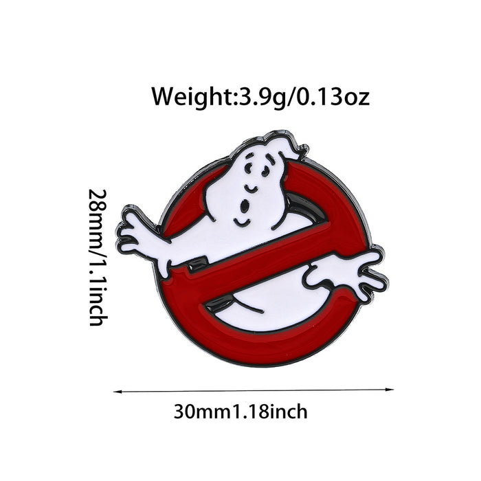 Wholesale Ghostbusters Cartoon White Ghost Metal Brooch Pin Decorative Fashion Accessory