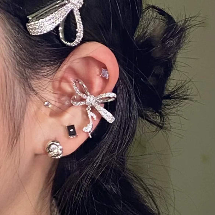 Wholesale Butterfly knot ear clip, musical note earrings, ear bone clip design, personalized earrings for women