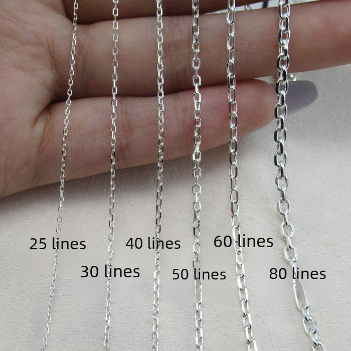 Wholesale Pure silver cross chain necklace collarbone chain sweater chain