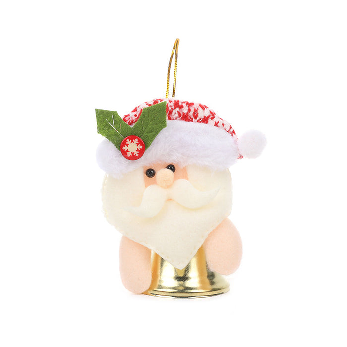 Wholesale Christmas Cartoon Pendant Santa Elk Decoration Pendant Christmas Tree Bell Hanging Ornaments
