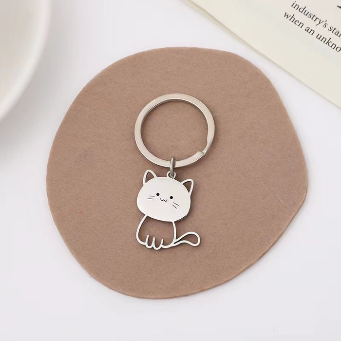 Wholesale Creative Stainless Steel Cartoon Keychain