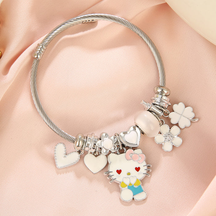 Wholesale Students'  Cartoon Stainless Steel Bracelet