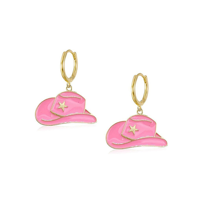 Wholesale Retro Western Cowboy Boots Hat Pendant Earrings Women' s Fashion Personality Earrings