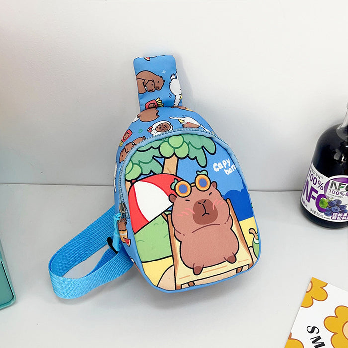 Wholesale New children' s bag cartoon pattern one-shoulder crossbody chest bag baby out for fun