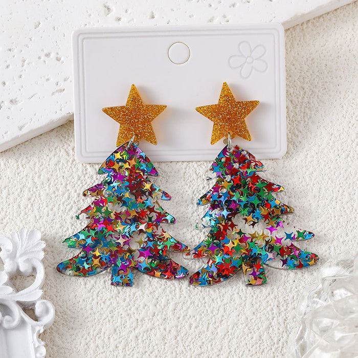Wholesale Christmas earrings cute cute earrings Christmas tree snowflake women fashion jewelry