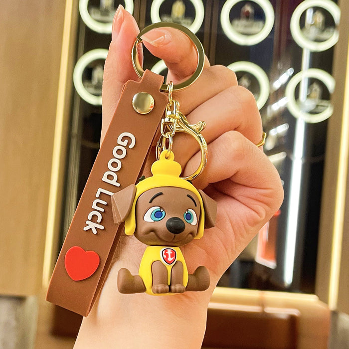 Wholesale Cartoon Doll Dog Family Silicone Keychain JDC-KC-Benxin034