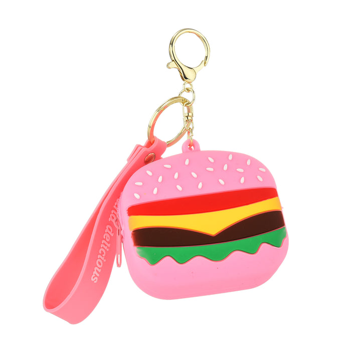 Wholesale Creative new hamburger coin purse keychain fashion bag small pendant exquisite cute gift