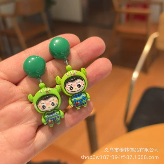 Wholesale Handmade new silver needle fun earrings ear clip niche design