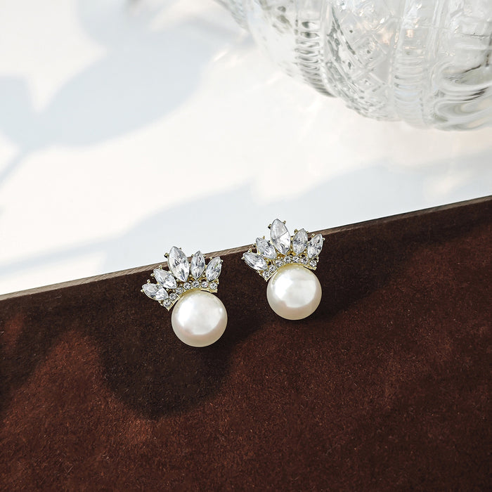 Wholesale Silver Butterfly Tassel Earrings High-end Earrings Elegant Diamond Pearl Long Earrings