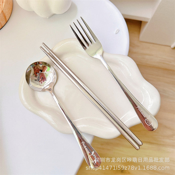 Wholesale Cartoon Stainless Steel Cutlery 3-piece Set JDC-SN-Kameng002