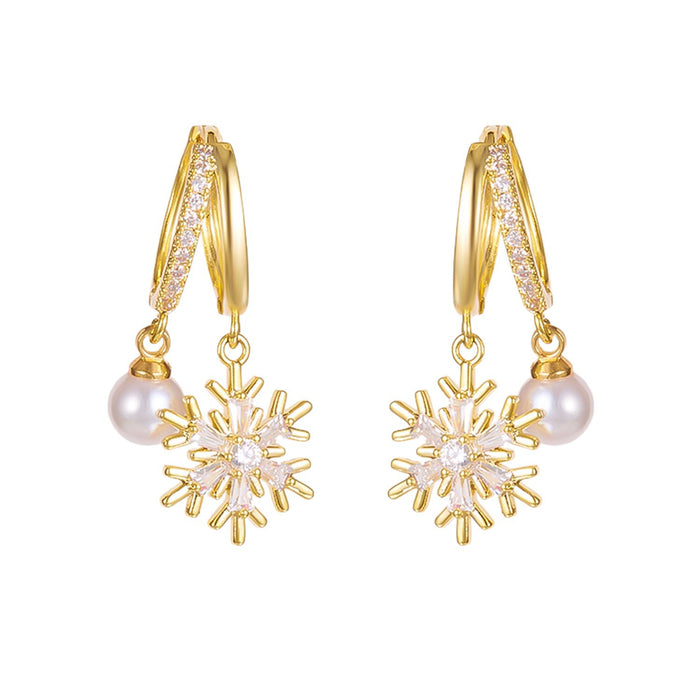 Wholesale Christmas atmosphere earrings with diamonds