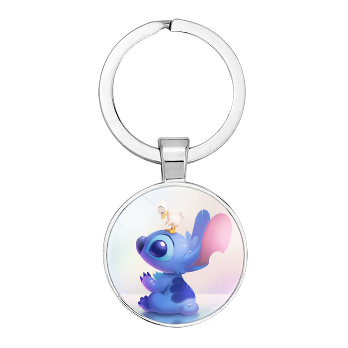 Wholesale Glass Alloy Time Stone Cartoon Keychain JDC-KC-NingX009