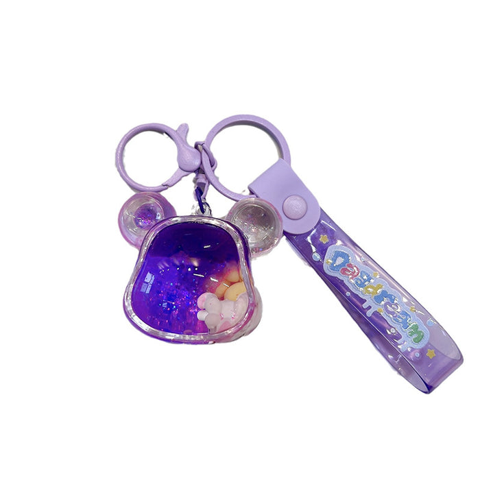 Wholesale Acrylic Big Eyes Girl Cute Liquid Quicksand Keychain JDC-KC-YanG063