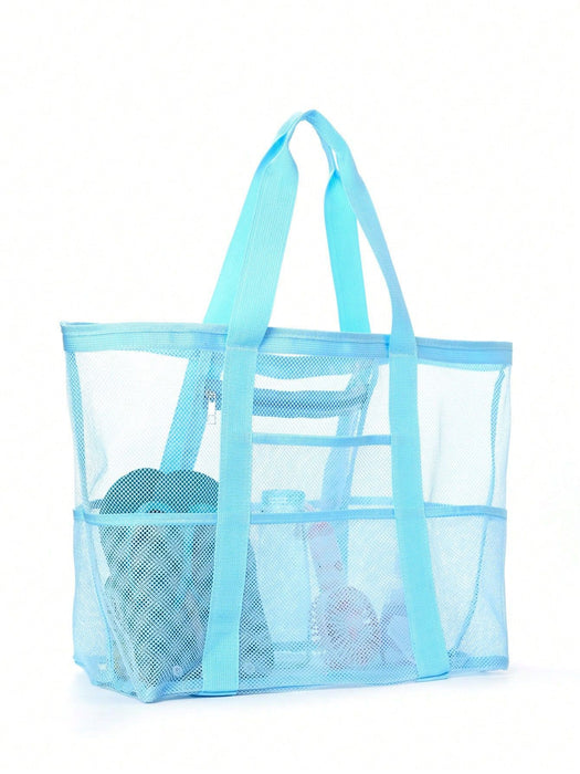 Wholesale Beach bag, large capacity toy mesh swimming bag, multifunctional travel handbag, single shoulder beach bag, swimsuit storage bag