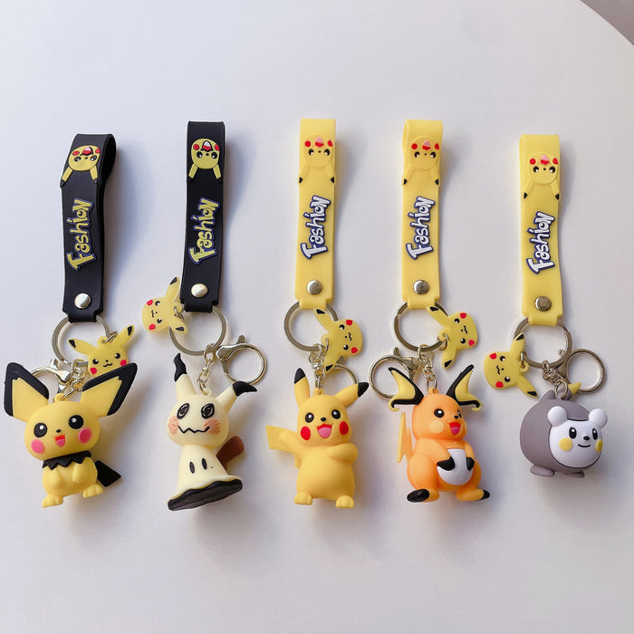 Wholesale Cute Cartoon Three-dimensional Silicone Keychain JDC-KC-JuShu037