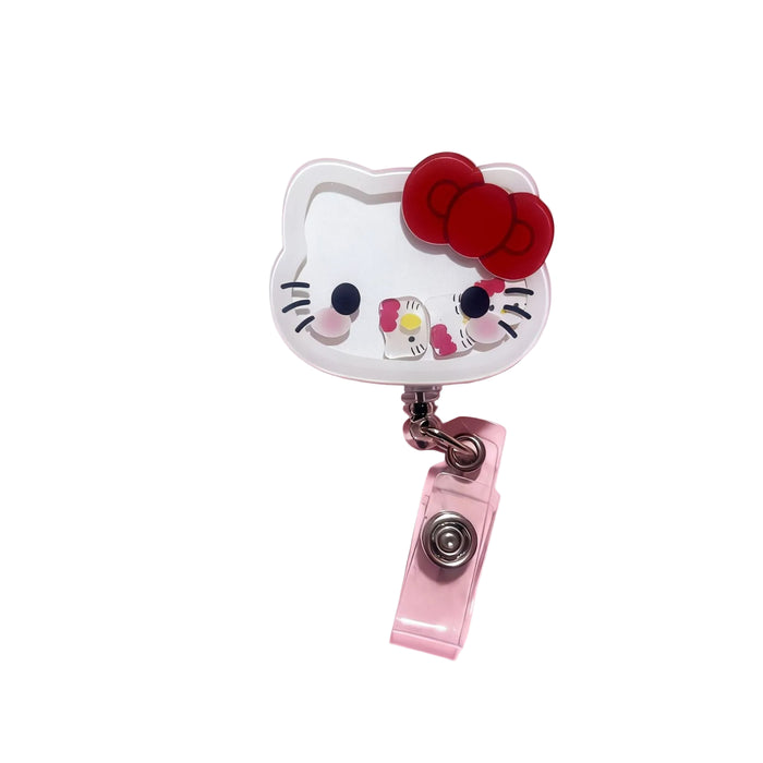 Wholesale Cartoon Retractable Buckle Student ID Card Holder Badge Reels Keychains