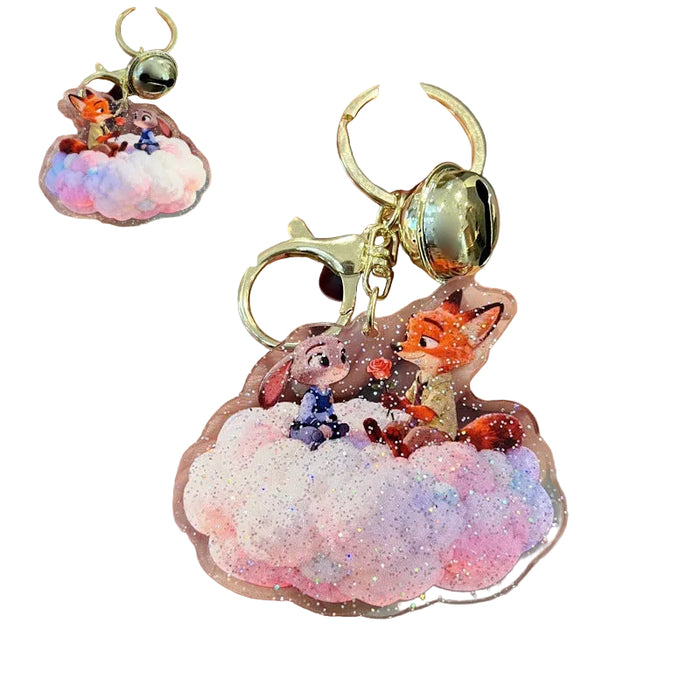 Wholesale 5 PCS Cute cartoon acrylic keychain