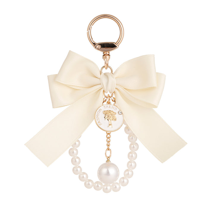 Wholesale Big Bow Tie Pearl Keychain JDC-KC-CH116