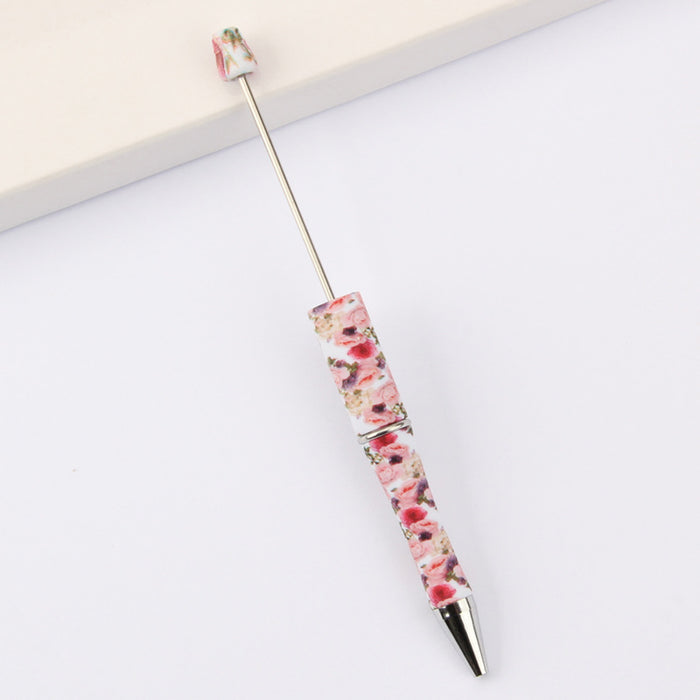 Wholesale DIY Beadable Pens  Cow Leopard Print  DIY for Beaded Plastic Pen JDC-PN-JinBN001