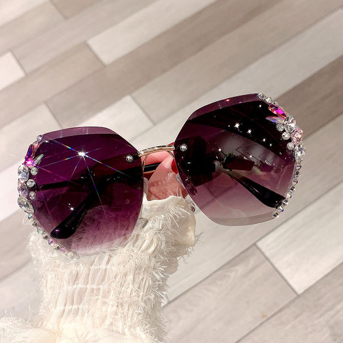 Wholesale Rhinestone UV Protection PC Sunglasses JDC-SG-MNY004