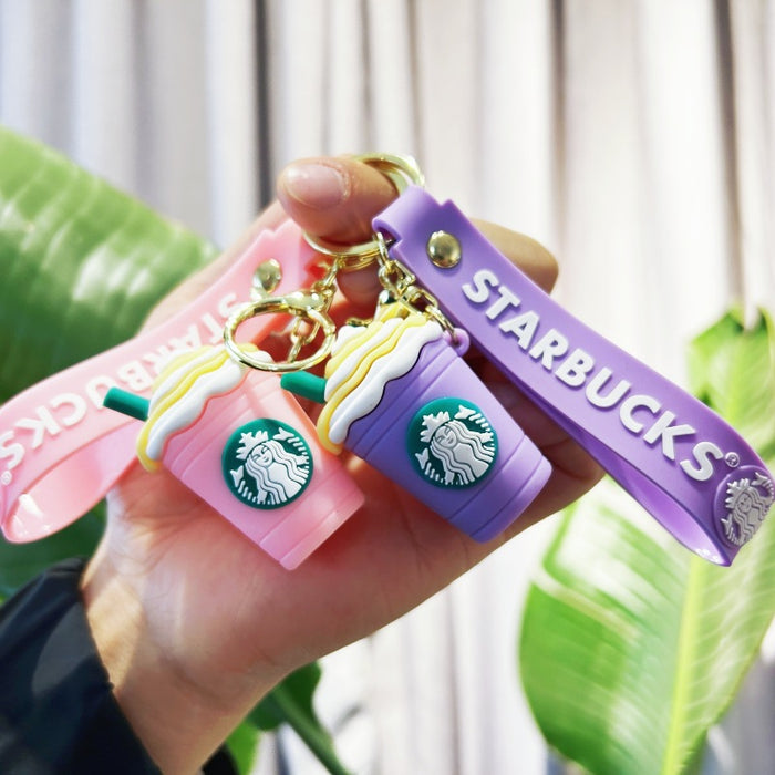 Wholesale Cartoon Cute Coffee Milk Tea Cup Keychain JDC-KC-WuYi002