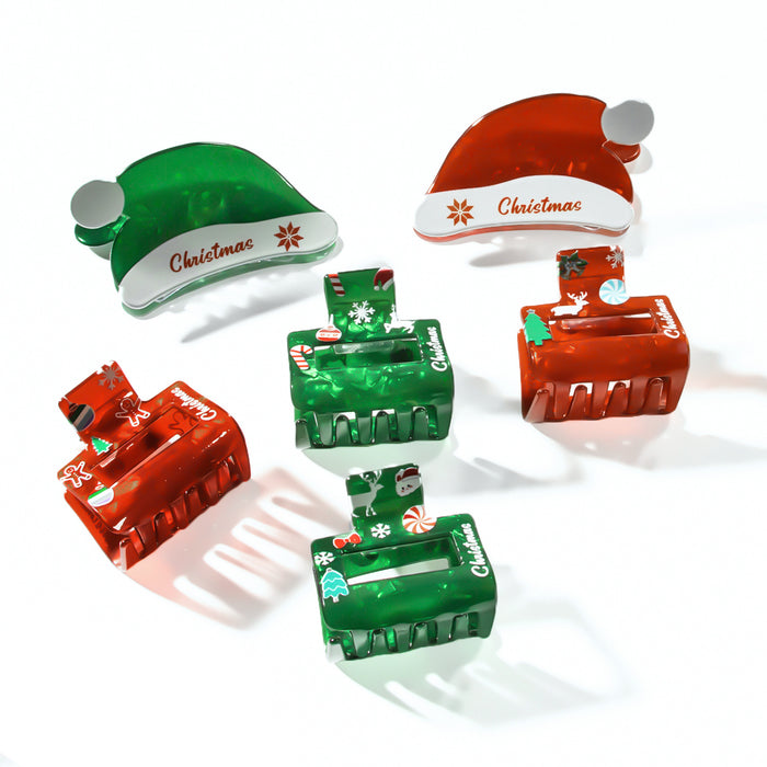 Wholesale Christmas Hair Clip Hair Accessory for the Back of the Head Christmas Hat Decorative Hairpin