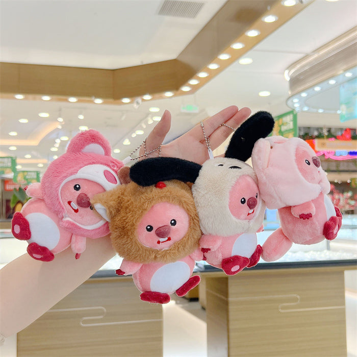 Wholesale  Cute Beaver Pendant Plush Toy Doll  Bag Pendant Keychain