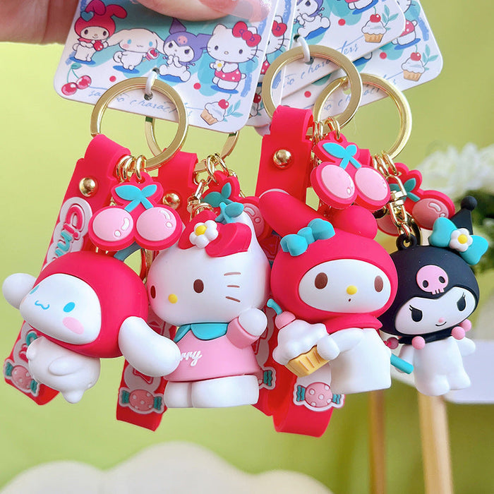 Wholesale Cherry Egg Bow Keychain JDC-KC-YanG007